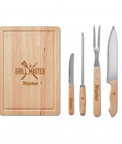 Personalised Grill Master BBQ Tools Set 
